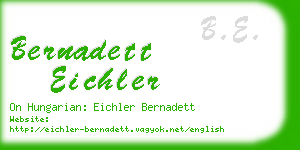bernadett eichler business card